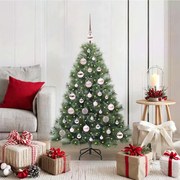 vidaXL Árvore de Natal Artificial com 150 LEDs Verde 120 cm PE e PVC