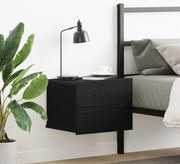 Cabeceira de Cama vidaXL Preta de Carvalho 40x30x30 cm em Madeira Compensada