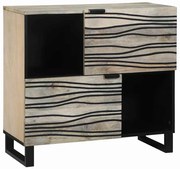 vidaXL Buffet Branco 80 x 33 x 75 cm Madeira de mangueira maciça