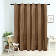 vidaXL Cortina blackout com argolas em metal 290x245 cm veludo bege
