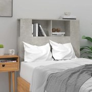 vidaXL Armário de cabeceira 100x18,5x102,5 cm cinzento de betão