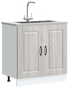 vidaXL Armário baixo lavatório Kalmar cinzento sonoma 80x46x81,5 cm