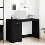 vidaXL Escrivaninha com Armazenamento Carvalho Negro 50x115x75 cm Madeira engenheirada