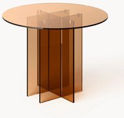 Mesa de jantar redonda em vidro Anouk, vários tamanhos