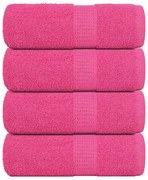 Toalhas de bidé 4 pcs 30x50 cm 360 gsm 100% algodão rosa