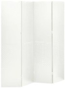 vidaXL Divisória de quarto com 4 painéis aço 160x180 cm branco