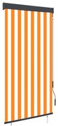 vidaXL Estore de rolo para exterior 80x250 cm branco e laranja