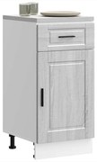 vidaXL Armário base de cozinha Porto derivados madeira cinzento sonoma