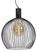 Candeeiro de suspensão redondo design preto 50 cm - Dos