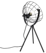 Candeeiro de mesa industrial tripé preto ajustável - Hanze