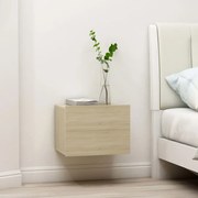 vidaXL Mesa de cabeceira 40x30x30 cm contraplacado carvalho sonoma