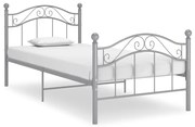 Estrutura de cama 90x200 cm metal cinzento