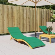 vidaXL Almofadão p/ espreguiçadeira 200x70x3 cm tecido oxford verde