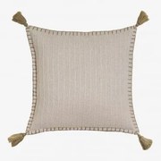 Coussin Carré 45x45 Cm En Coton Et Lin Gautier Crema Linho - Sklum