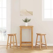 vidaXL Bancos de bar 2pcs natural madeira de seringueira maciça
