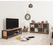 Conjunto de Mobiliário de Sala de Estar Cosmo – Pinho Atlântico e Pret