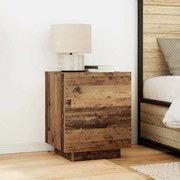 Cabeceira vidaXL com luzes LED Madeira Velha 45x40x55 cm