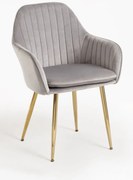 Pack 4 Cadeiras Chic Golden - Cinza claro