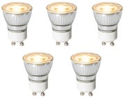 Conjunto de 5 lâmpadas LED GU10 reguláveis em 3 níveis 35mm 4W 220 lm 2700K