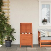 vidaXL Caixa de arrumação p/ jardim 50x49x56,5cm abeto maciço castanho