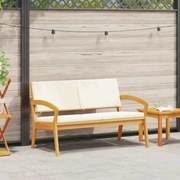 vidaXL Banco de Jardim com Almofadas 115 x 70 x 72 cm Madeira de Acácia