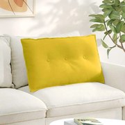 vidaXL Travesseiro para Costas Amarelo 80 x 50 cm