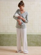 Conjunto  pijama 2 peças personalizável Before and After. verde-salva