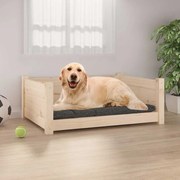 vidaXL Cama para cães 75,5x55,5x28 cm madeira de pinho maciça