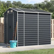 vidaXL Abrigo de jardim 191x215x198 cm aço galvanizado antracite