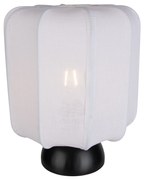 Candeeiro de Mesa Japandi Preto com Abajur Branco - Nori Japandi