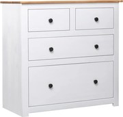 vidaXL Aparador 80x40x83 cm madeira de pinho Panama branco