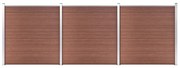 vidaXL Painel de vedação para jardim 526x186 cm WPC castanho