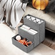 Escadas para cães para sofá de cama alta, rampa dobrável de 3 degraus com fundo antiderrapante para condomínio, escada de escalada cinza