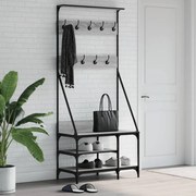 vidaXL Bengaleiro com arrumação calçado 80x40x184 cm cinza sonoma