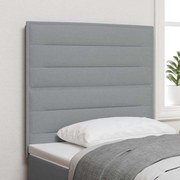 vidaXL Cabeceira Design Linhas Cinza Claro 80 cm Tecido