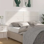 vidaXL Cabeceira de cama 146x4x100 cm pinho maciço branco