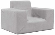 vidaXL Sofá infantil pelúcia macia cinzento-claro