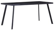 vidaXL Mesa de jantar 180x90x75 cm vidro temperado preto