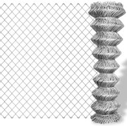 vidaXL Cerca de arame 25x0,8 m aço galvanizado prateado