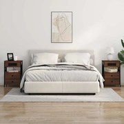 vidaXL Armário de Cabeceira 2 pcs Carvalho Marrom 40 x 31 x 60 cm