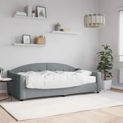 vidaXL Sofá-cama com colchão 90x190 cm tecido cinzento-claro