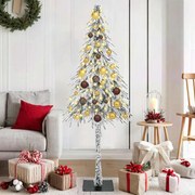 vidaXL Árvore de Natal com 150 LEDs com suporte Branco 150 cm PE e Aço