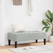 Banco vidaXL Cinza Claro 113 cm Veludo