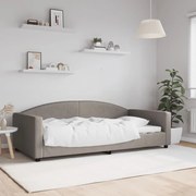 vidaXL Sofá-cama 100x200 cm tecido cinzento-acastanhado