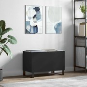 vidaXL Armário para discos 74,5x38x48 cm derivados de madeira preto
