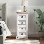 vidaXL Mesa-de-cabeceira com gaveta Branco 35 x 32,5 x 74 cm