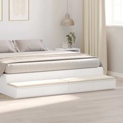 gavetas de cama vidaXL Brancas 180x36,5x16,5 cm em madeira de engenharia