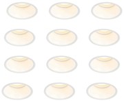 Conjunto de 12 Focos Embutidos Brancos GU10 50mm IP44 - Dept