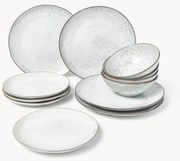 Conjunto de loiça artesanal Nordic Sand, 4 pessoas, conjunto de 12