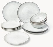 Conjunto de loiça artesanal Nordic Sand, conjunto de 12